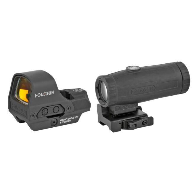 Holosun HS510C Open Reflex Circle Dot Sight and HM3X Magnifier Combo Pack